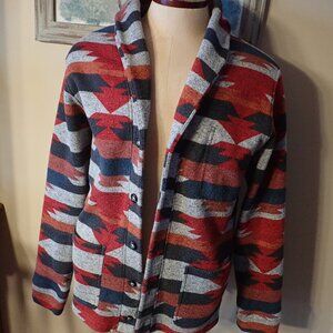 Junk Food Cardigan Sweater Men's XL Fleece Aztec Southwest Western